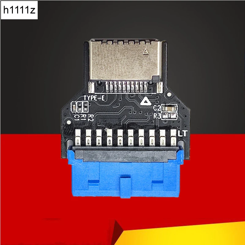 

Переходник с USB-разъемом, переходник с USB3.0 19Pin/20Pin на TYPE-E, конвертер шасси, передняя панель, Тип C, подключаемый порт для материнской платы компьютера
