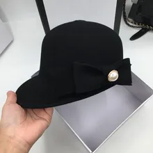 Шерстяная шерстяная бейсболка с бантиком, милый, снижающий возраст колпак шута, женская версия, модный и Европейский стиль