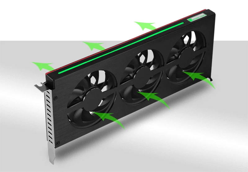 Jonsbo Vf-1 Алюминиевый Корпус RGB теплоотвод видеокарты 8 см 3 вентилятора, поддерживаемая материнской платой Aura для ПК видеокарты системы охлаждения