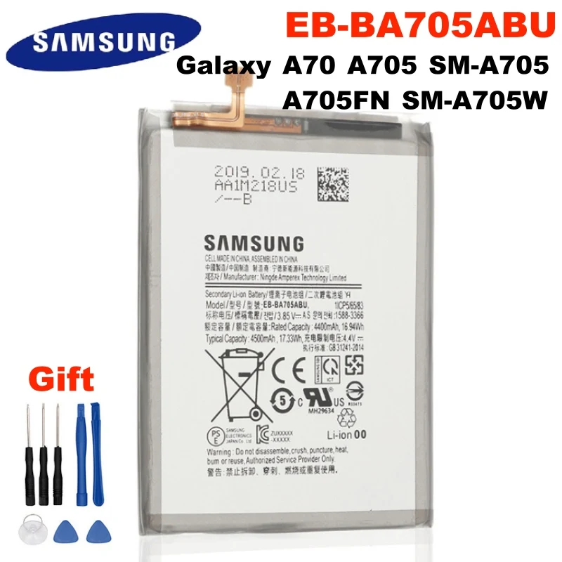 EB BA705ABU Samsung оригинальный аккумулятор для Galaxy A70 2019 SM A705 A705FN A705W A705F DS A705GM A7050