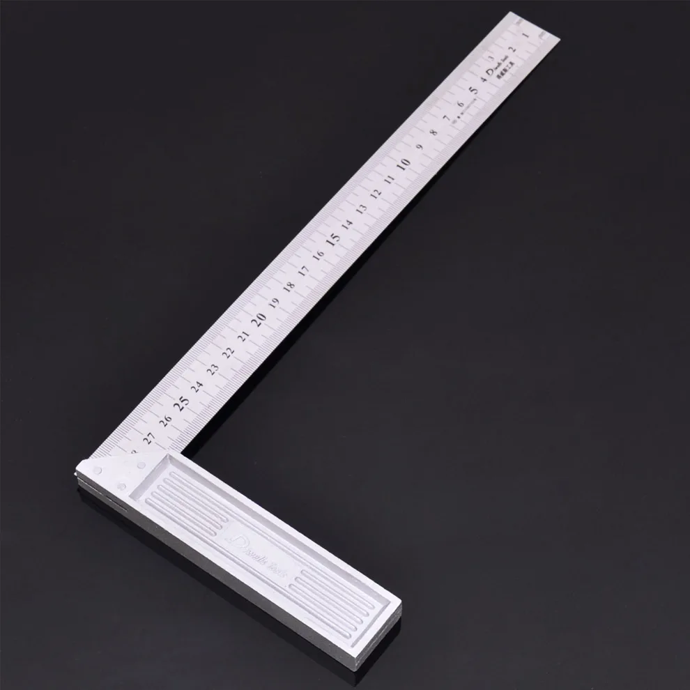 

To at Square Party Ruler Aluminium Alloy Square Esquadro Steel Ruler Measuring Ruler Woodworking Decoration Stainless Steel Plat
