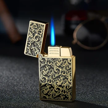 

2020 New Torch Turbo Lighter Blue Flame Electronic Lighter Gas Lighter Butane Mini Cigar Cigarettes Lighters Gift Dropshipping