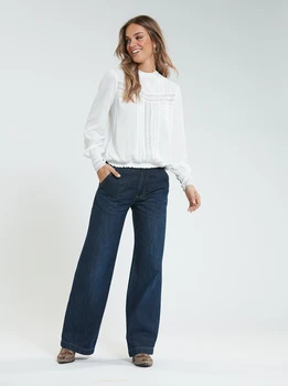 

Blusa canesu delantero con encaje y jaretas mujer - 043109