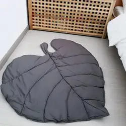 Tapis de jeu en coton doux en forme de feuille d'érable pour bébé et enfant en bas âge, tapis rampant, décor de chambre 
