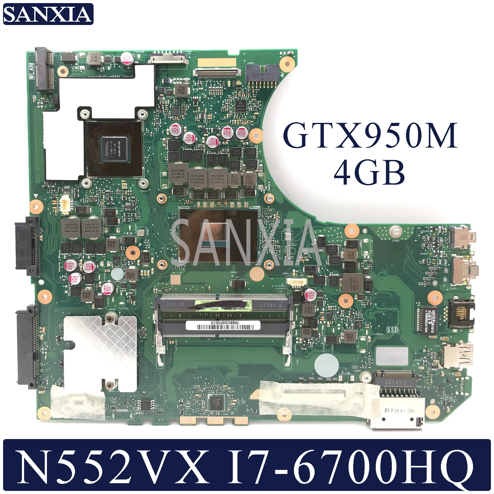 Kefu N552VX материнская плата для ноутбука ASUS VivoBook Pro N552VX N552V N552 Тесты оригинальная материнская плата I7-6700HQ GTX950M-4G