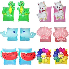 Pool Buoys Baby Swimming Ring Arm Inflatable Circle Pool Float Swim Training Flamingo Watermelon Dinosaur Pool Party Toys