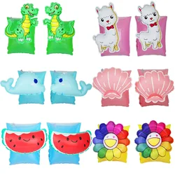 Pool Buoys Baby Swimming Ring Arm Inflatable Circle Pool Float Swim Training Flamingo Watermelon Dinosaur Pool Party Toys
