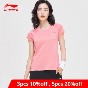 

Li-Ning Women Running T-Shirt Slim Fit Polyester AT DRY SMART LiNing li ning Breathable Comfort Sports Tees Tops ATSP038 WTS1477