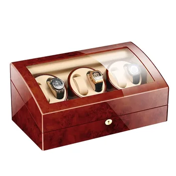 

Gorben PU Leather Rotating Box Automatic Watch Winder Holder Storage Mute Motor Shaker EU/US/AU/UK Plug For Mechanical Watch