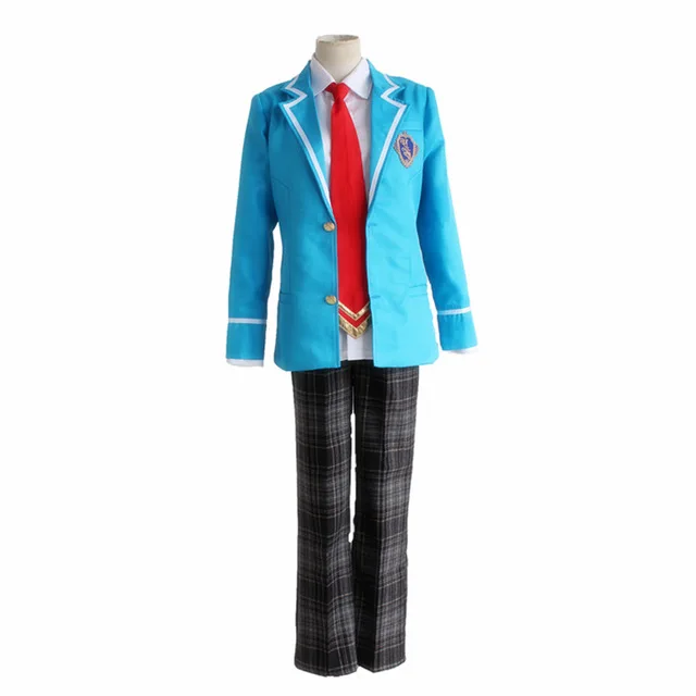 Красный Ансамбль костюмы со звездами ансамбль звезды Trickstar Hokuto Hidaka Narukami Arashi Aoi Yuta Akehoshi Subaru косплей школьная форма - Цвет: Красный