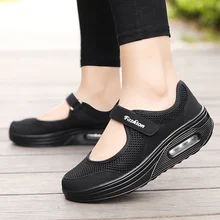 Горячая Для женщин Повседневное ходьбе кроссовки легкие дышащие, сетчатые туфли для лета MVI-лепно