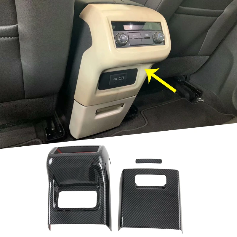 

For Chevrolet Blazer 2019 2020 Car Carbon Fiber Style ABS Rear Air Vent Outlet Cover Trim Accessories Interior Mouldings