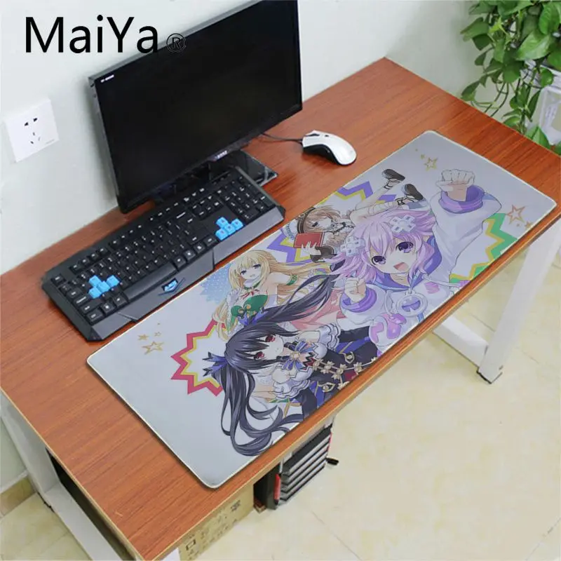 Lock Edge 30X90cm MaiYa Hyperdimension Neptunia красивый коврик для мышки в стиле аниме большая акция большой игровой коврик для мыши клавиатуры коврик - Цвет: Lock Edge 30X90cm