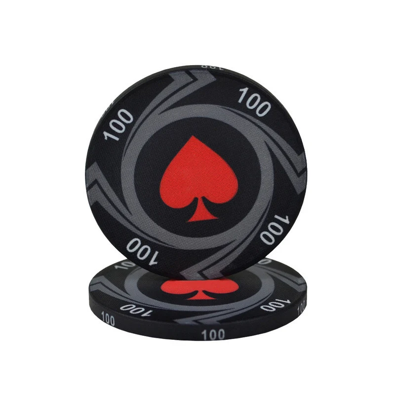 Персиковое Сердце керамические Техасские фишки для покера Профессиональные фишки для покера для казино европейские фишки для покера набор 10 шт./лот - Цвет: 100