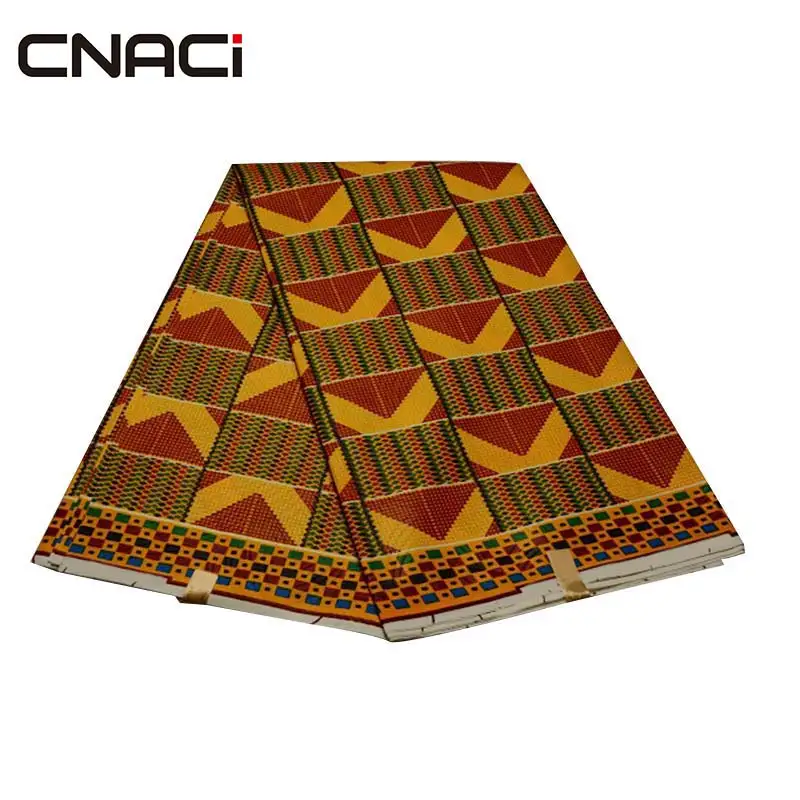 CNACI Ghana Kente Ткань Анкара Африканский настоящий воск принты Tissu африканская Батик Ткань 6 ярдов/шт нигерийский воск для свадебного платья