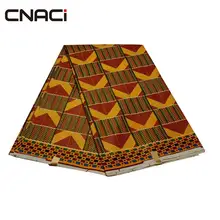 CNACI Ghana Kente Ткань Анкара Африканский настоящий воск принты Tissu африканская Батик Ткань 6 ярдов/шт нигерийский воск для свадебного платья