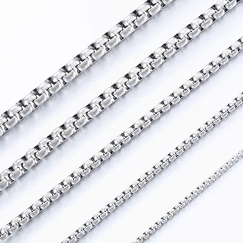 

2/3/4/5/6mm Stainless Steel Chain For Men and Women Silver Tone Stainless Steel Necklace Jewelry Wholesale