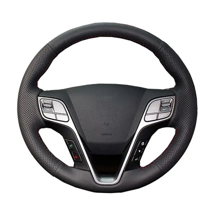 Чехол рулевого колеса автомобиля Diy на заказ рулевая обёртка для hyundai Santa Fe 2013- hyundai ix45