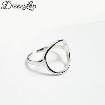 

DIEERLAN Personality 925 Sterling Silver Circle Rings For Women Wedding Jewelry Adjustable Antique Finger Ring Anillos