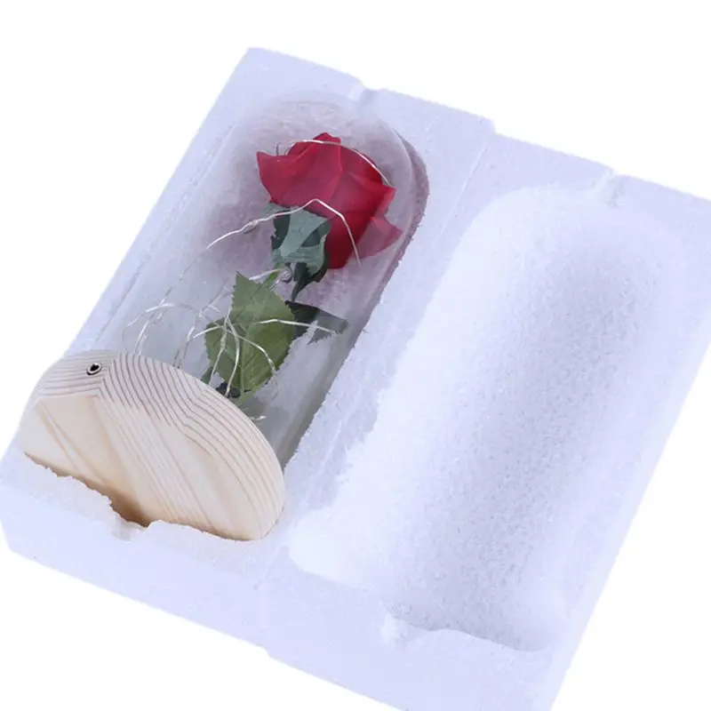 День Святого Валентина искусственный Galaxy Rose Flower USB Powered светодиодный светильник в стеклянном подарок для женщин