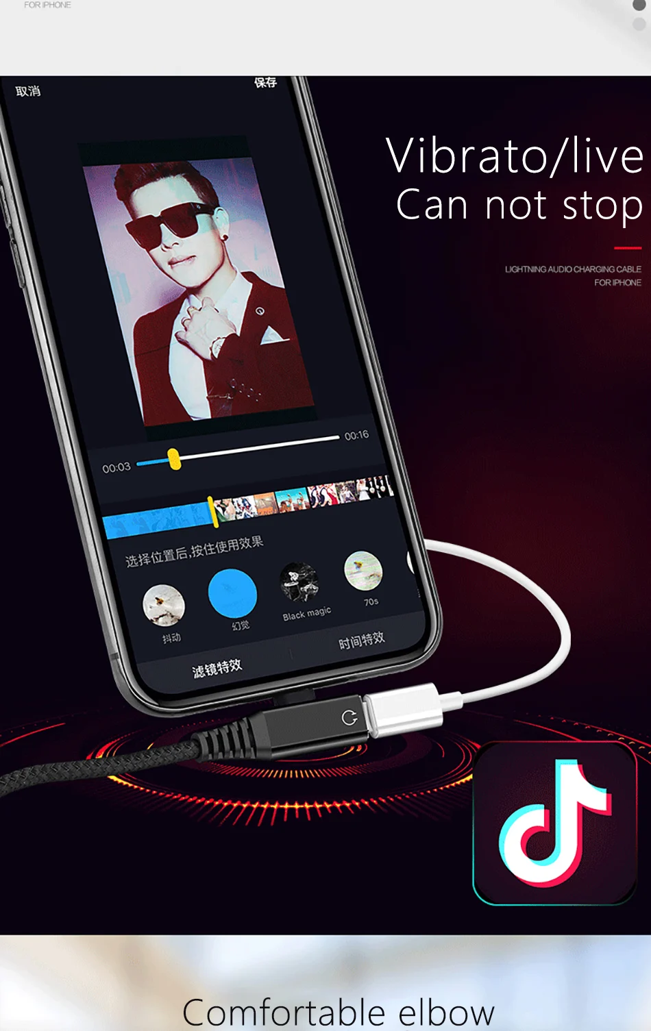 !ACCEZZ 2 in 1 For iphone X 8 7 Plus 10 Charger Heaphone Adapter AUX Splitter Audio Cable 1.2M For iphone XS MAX XR USB Adaptor (7)