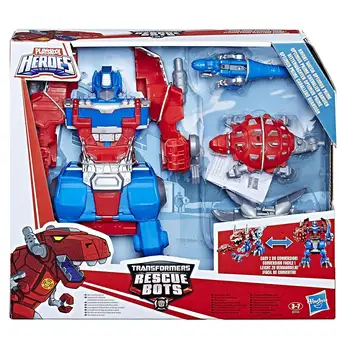 

Hasbro Transformers Rescue Bots Playskool Heroes Knight Optimus Prime Kids Autobots Car Robots Conversion Model Collection