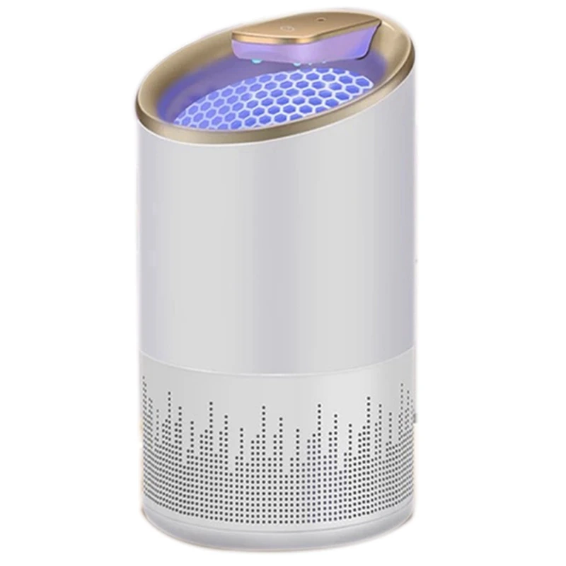 White Electric Mosquito Killer Lamp Led Bug Zapper Anti Mosquito Killer Led Uv Control Trap Light Killer Home Living Room Pest - Color: White