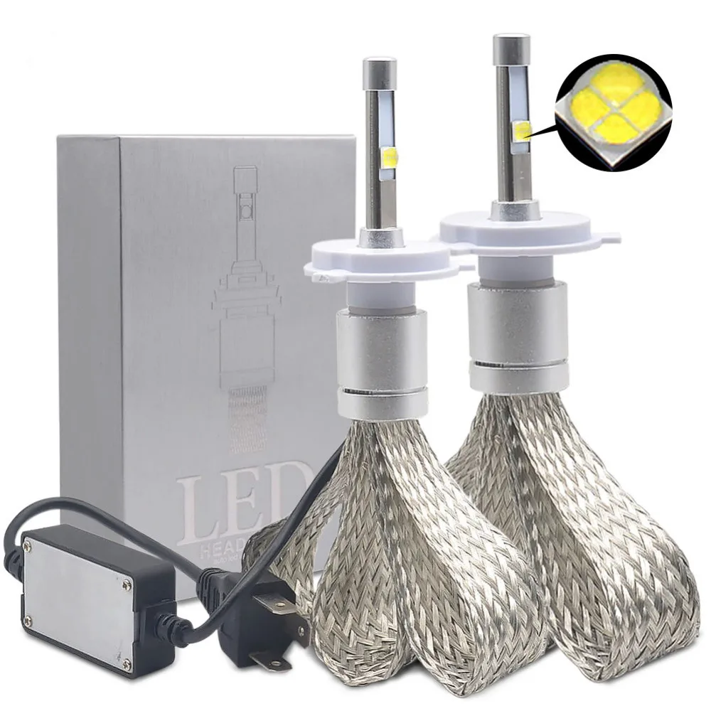 

HOLYWOOT 2PCS LED Car Headlight H1 H3 H4 H7 H9 Mini Automobiles Headlamp 12V 80W 9600LM 9005 HB3 9006 HB4 Fog Lamps Canbus