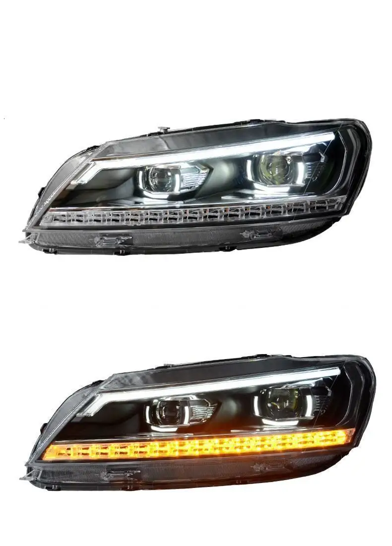 Автомобильные фары Luces Para авто DRL светодиодная лампа дневные ходовые огни Автомобильное освещение фары для Volkswagen Passat