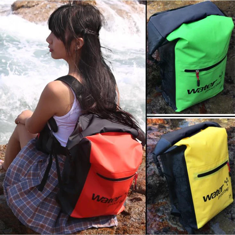 25L Outdoor Cycling Backpack Waterproof PVC Dry Sack Folding Bag Large Capacity for Swimming Rafting Sports Kayaking Travel Bag (13)