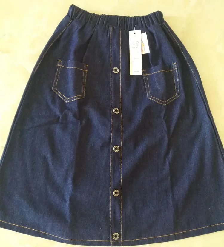 Джинсовая юбка для маленьких девочек от 3 до 12 лет весенне-летняя одежда mediume long rok Jupes filles, модная одежда для девочек, Ropa de chicas