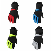 Новые мужские перчатки для катания на лыжах полный палец толстые водостойкие тепловой пушистый ручной работы уличные зимние велосипедные аксессуары для спортивной одежды