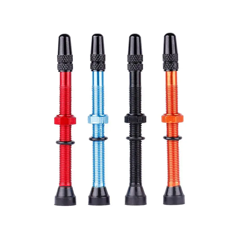 1Pair 48mm 60mm Presta Valve for Road MTB Bicycle Tubeless Tires Brass Core Alloy Stem Tubeless Sealant Compatible for bicycle tubeless valve,bicycle valve,bicycle air valve,bicycle valve core,tire valve core,air tyre valve stem