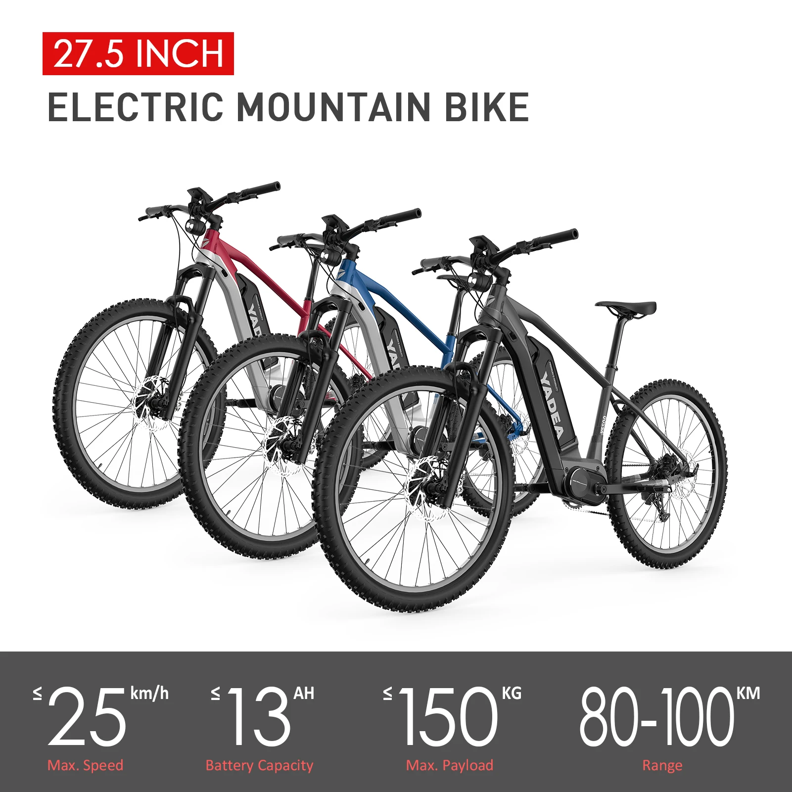 YADEA YS500 bicicletta elettrica da 27.5 pollici 250W 36V 13AH Power Assist  ciclomotore E bici 9 velocità 80-100km gamma per pendolarismo Shopping -  AliExpress Sports \u0026 Entertainment