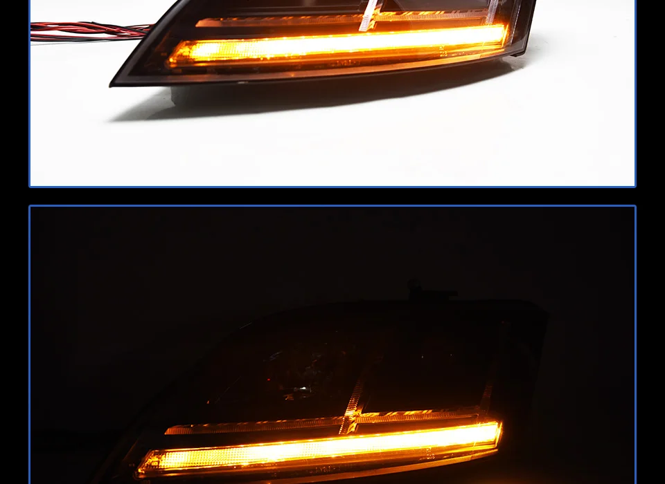 AKD автомобильный стайлинг фары для Audi TT фары 2006- DRL HID динамическая сигнальная головка лампы биксеноновые фары аксессуары