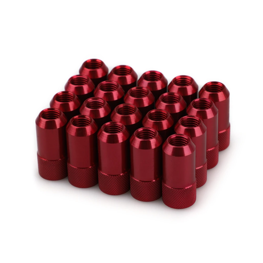 Сплав алюминия 7075-t6 20 шт Гоночные Колесные гайки d1 m12x1.5 Луг Nuts42mm длина Aftermarket аксессуары JDM