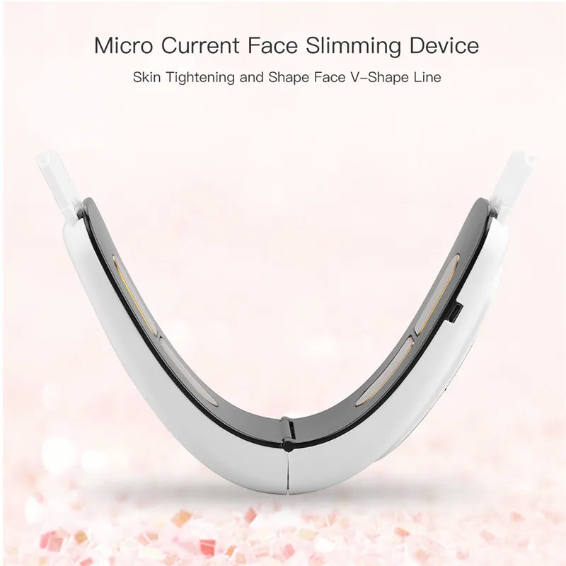 Подбородок V линия вверх ремень для снятия двойного подбородка подтяжки кожи Фотон терапия лица Массажер