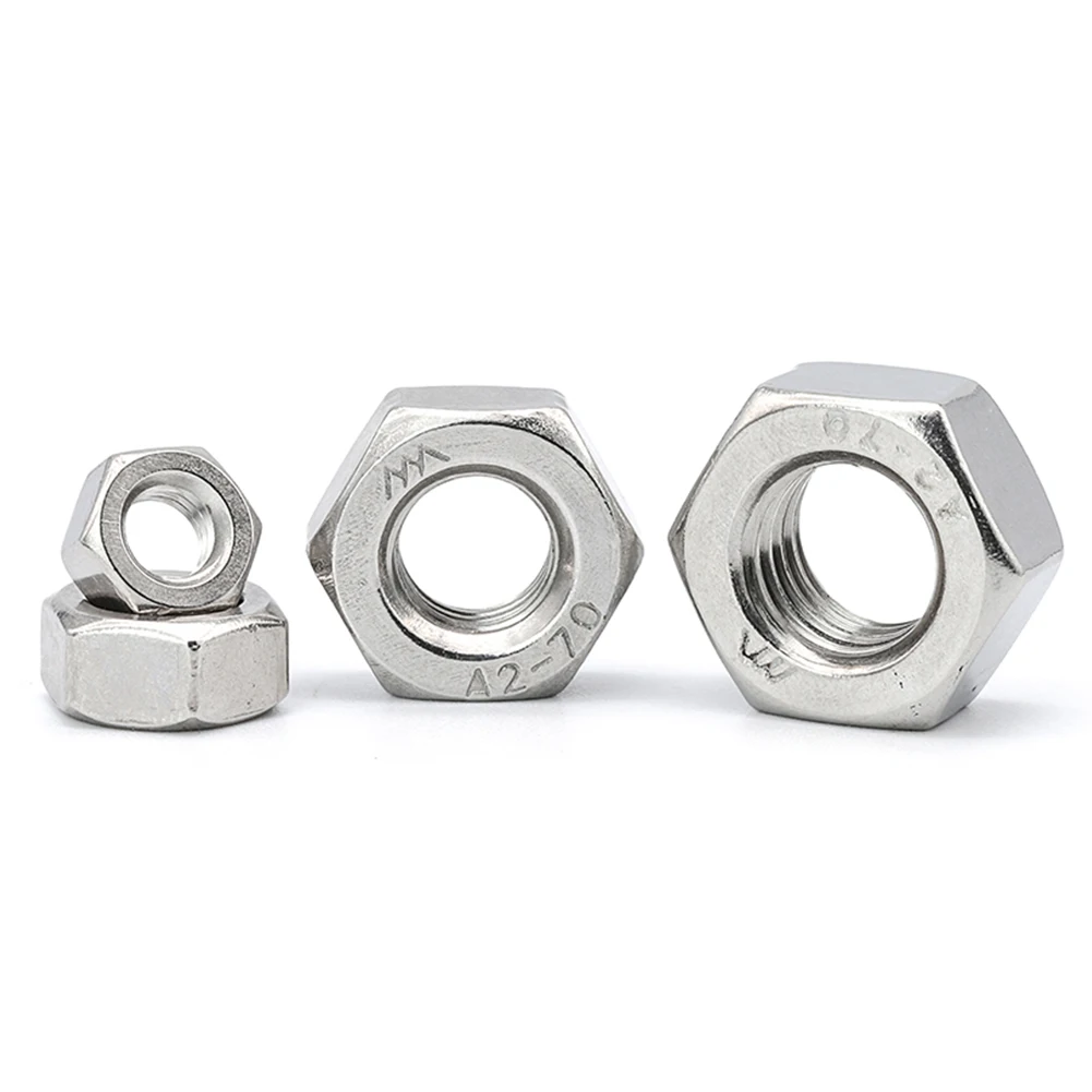 M10 Stainless Steel Full Nuts 10mm Stainless Steel Hex Full Nuts x10 