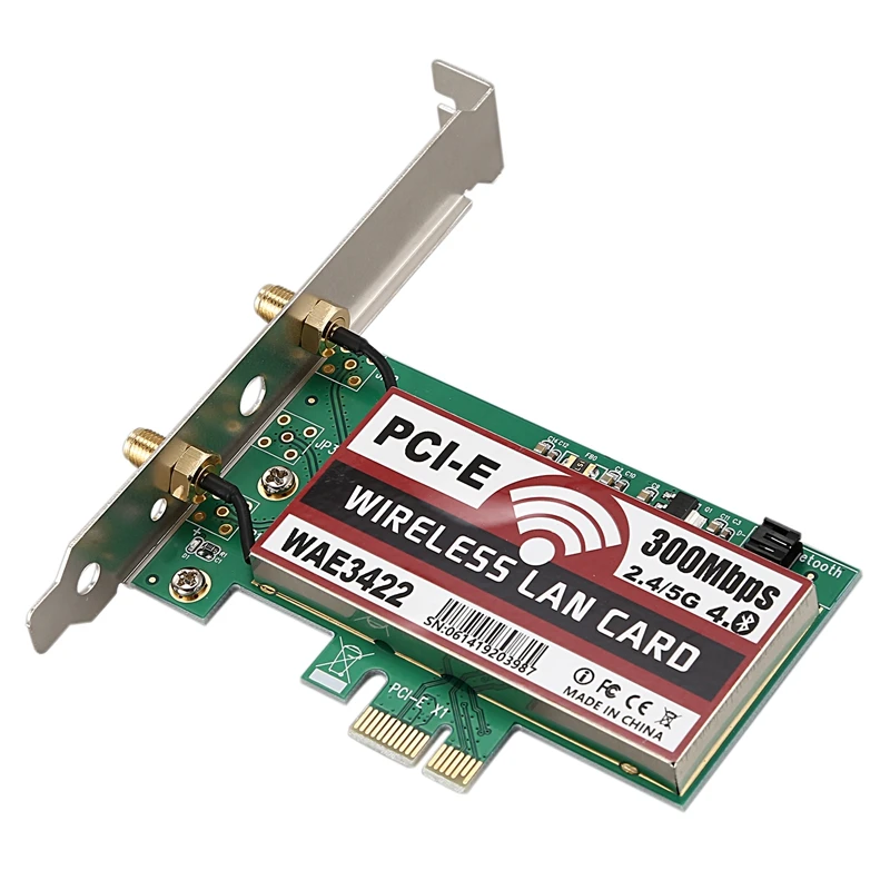 SSU сетевая карта, Bluetooth 4,0 Двухдиапазонная 2G/5G 300Mbps Pci-E Pci Express Wae3422 сетевая карта Wlan Wifi адаптер