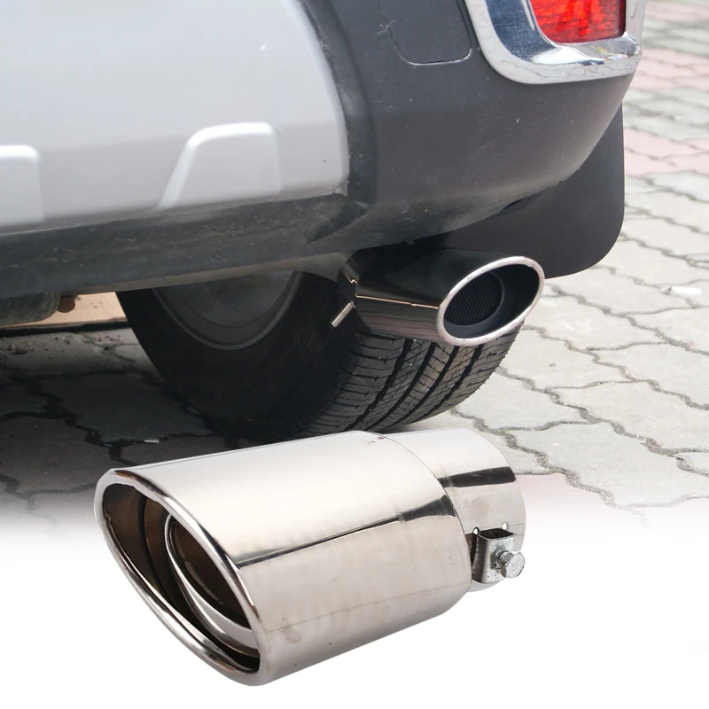 Car Tail Pipe Muffler Tip Pipe Stainless Steel Exhaust Tail Rear Outlet Diameter 63-86mm