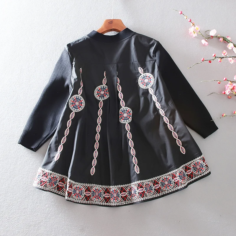 Boho винтажные женские модные цветочные emberoidery трикотажные богемное кимоно женские блузки Кардиган оверсайз