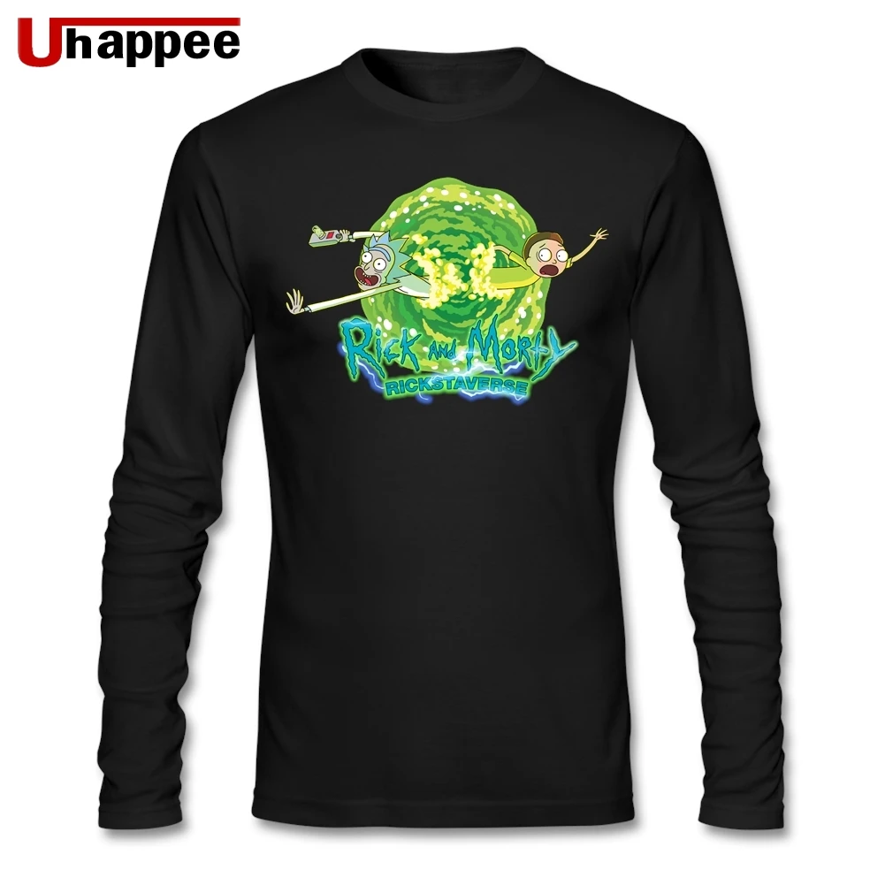 

Ricky and Morty Men's Autumn Printing Graphic Long Sleeve Custom Large Size Base T Shirts Vintage T Shirts Men Birthday Gift