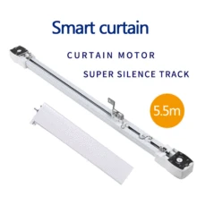 Электрический мотор-шторка с дистанционным управлением, управление телефоном, голосовое управление, бесшумная дорожка, настраиваемая, супер, для умного дома, 5,5 м