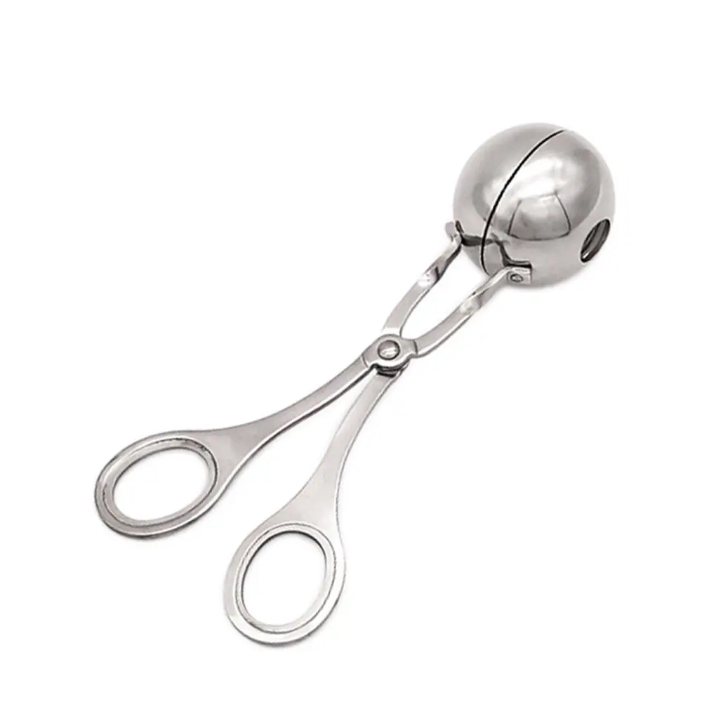 Kitchenware Meatballs Clip Stainless Steel Kitchen DIY Craft Meat Baller Cookie Dough Meatball Scoop Large - Цвет: Серый