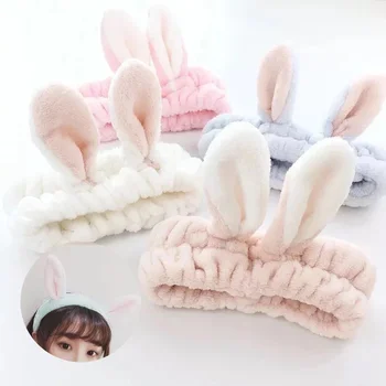 

Wholesale Cute Rabbit Ears Hairband Bowknot Headband Women Girl Hair Accessories for Washing Face Shower Spa Mask M3