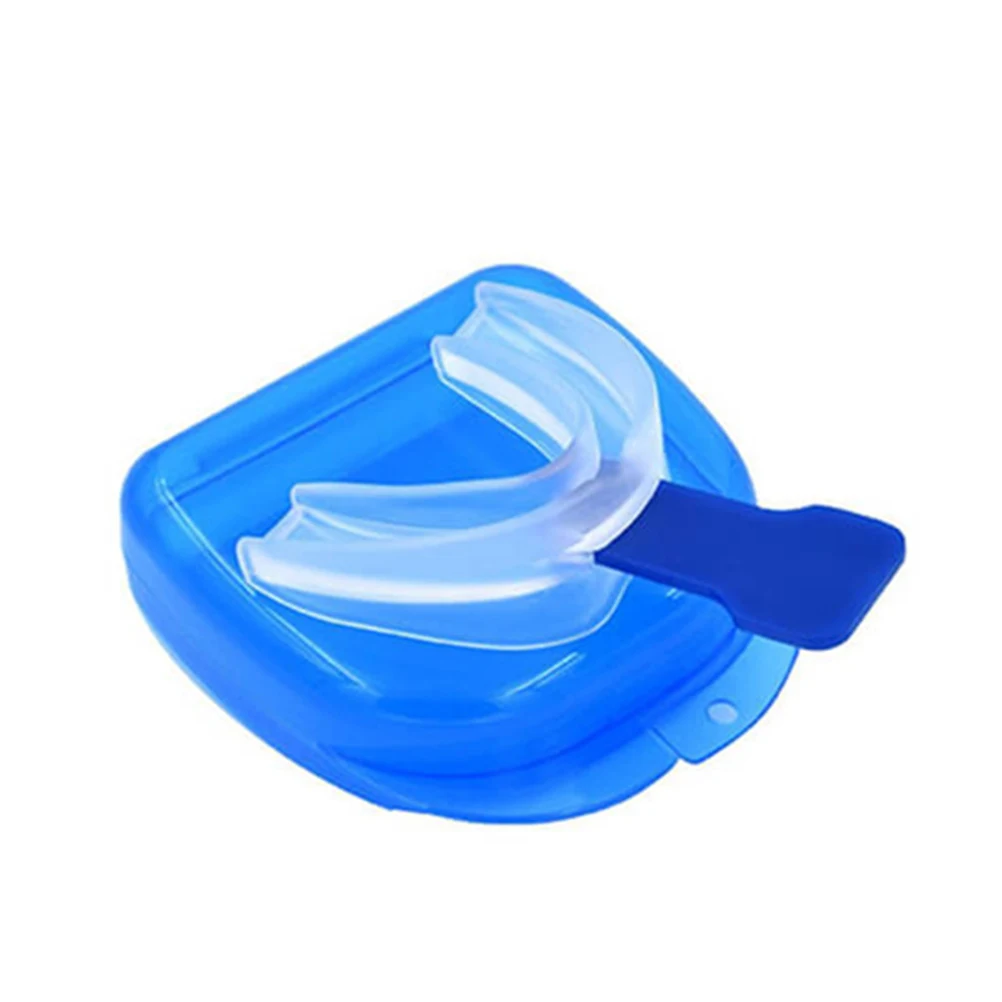 2pcs Stop Snoring Anti Snore Mouthpiece Apnea Guard Bruxism Tray Sleeping Aid Mouthguard