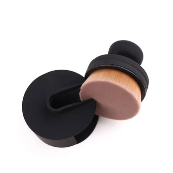 

1PC Ultra Round Makeup Brush Flat Brush With Stand Facial Foundation Brushes Cosmetic Tool For Foundation,concealer Powder