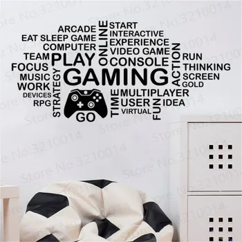 

Gamimg Decal Video Game Controller Sticker Play DecalRemovable Murals Game Decoration PW214