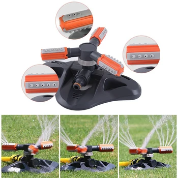 

1pcs 360 Degree Automatic Rotating Water Sprinkler Automatic Watering Garden Irrigation Grass Lawn Three-prong Sprinklers