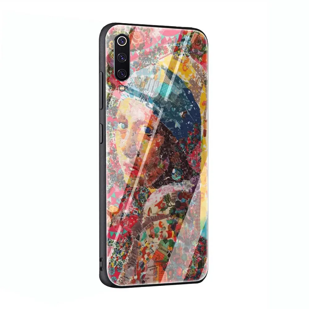 Девушка с жемчужной серьгой Vermeer закаленное стекло чехол для Xiaomi 8 Lite A1 A2 9 Redmi Note 5 6 7 Pro 6A 4X F1 - Цвет: G6